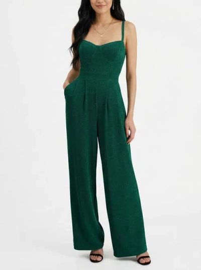 Rachel Rachel Roy Serena Sleeveless Corset Jumpsuit In Green