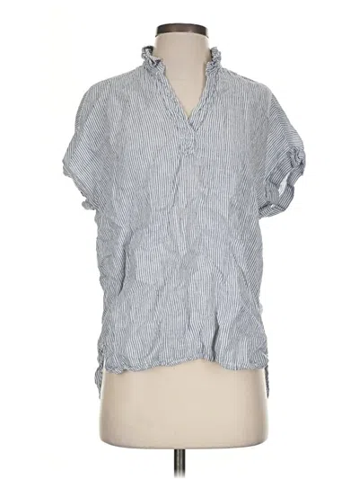 Pre-owned Rachel Rachel Roy Short Sleeve Blouse In Blue