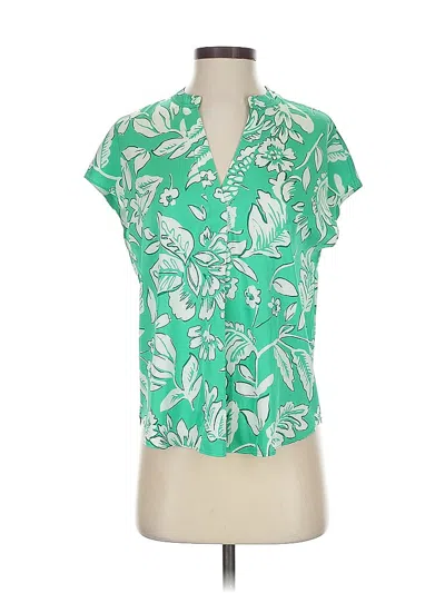 Pre-owned Rachel Rachel Roy Short Sleeve Blouse In Green