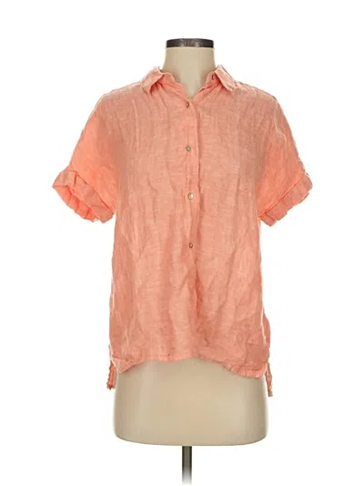 Pre-owned Rachel Rachel Roy Short Sleeve Blouse In Orange