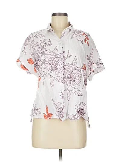 Pre-owned Rachel Rachel Roy Short Sleeve Blouse In White