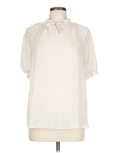 Pre-owned Rachel Rachel Roy Short Sleeve Blouse In White