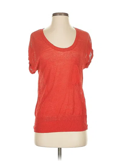 Pre-owned Rachel Rachel Roy Short Sleeve T-shirt In Red