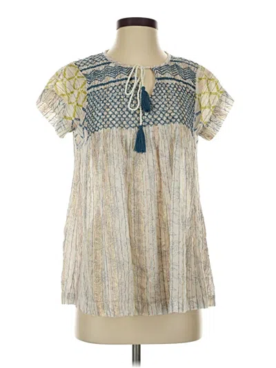 Pre-owned Rachel Rachel Roy Short Sleeve T-shirt In Blue