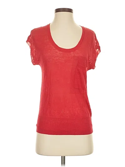 Pre-owned Rachel Rachel Roy Short Sleeve T-shirt In Red