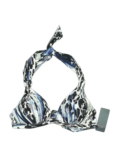 Pre-owned Rachel Rachel Roy Swimsuit Top Blue Print Pattern Swimwear