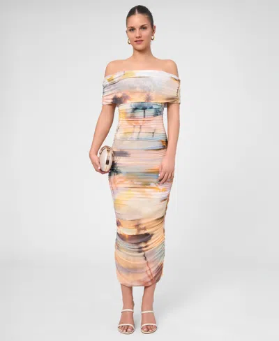Rachel Rachel Roy Women's Abstract-print Midi Dress In Multi