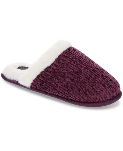 Rachel Rachel Roy Women's Chenille Lip Sole Scuff Slipper In Burgundy