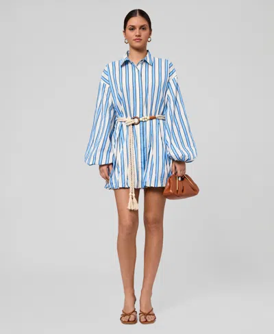 Rachel Rachel Roy Women's Collared Neck Shirt Dress In Blue