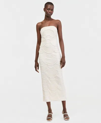 Rachel Rachel Roy Women's Gaia Faux-pearl Beaded Maxi Dress In White