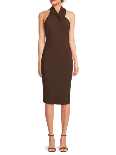 Rachel Rachel Roy Women's Harland Sleeveless Midi Dress In Walnut