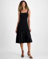 Rachel Rachel Roy Women's Hollie Square-neck Midi Dress In Black