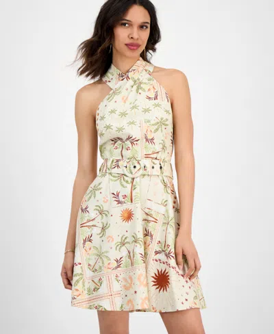 Rachel Rachel Roy Women's Joanna Mini Belted A-line Dress In Multi