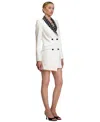 Rachel Rachel Roy Women's Johnny Beaded Lapel Mini Blazer Dress In White