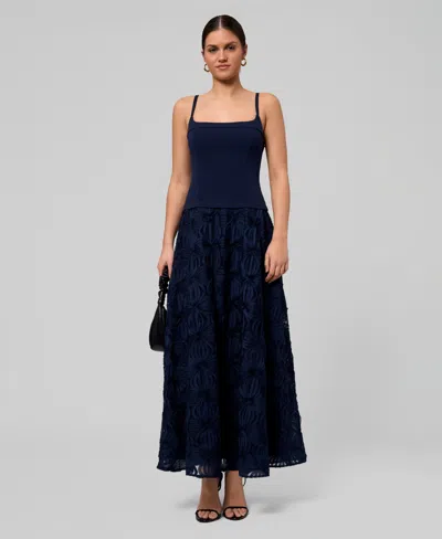Rachel Rachel Roy Women's Mira Square Neck Maxi Dress In Blue