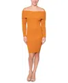 Rachel Rachel Roy Womens Drapey Midi Sweaterdress In Dark Yellow