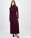 Rachel Rachel Roy Women's Ramy Long-sleeve Pull-on Maxi Dress In Burgundy