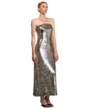 Rachel Rachel Roy Women's Strapless Sequin Midi Dress In Metallic