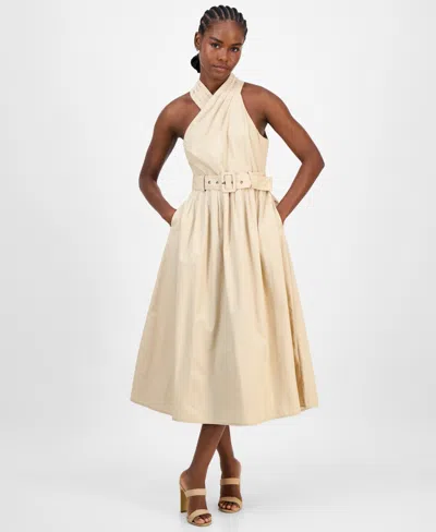 Rachel Rachel Roy Women's Tory Cotton Halter Midi Dress In Neutral