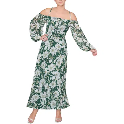 Rachel Rachel Roy Womens Chiffon Floral Maxi Dress In Multi