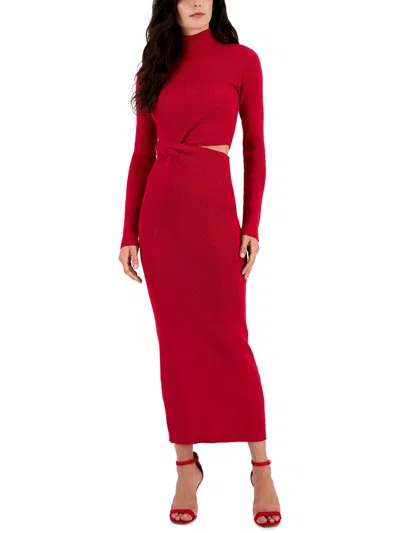 Rachel Rachel Roy Womens Full Length Mock Neck Sweaterdress In Multi