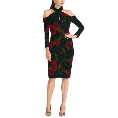 Rachel Rachel Roy Womens Halter Floral Bodycon Dress In Black