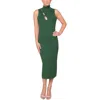 Rachel Rachel Roy Womens Mockneck Midi Sweaterdress In Grey