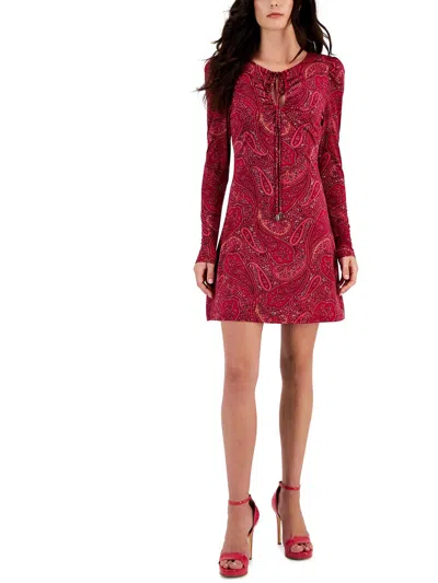 Rachel Rachel Roy Womens Printed Above Knee Mini Dress In Multi