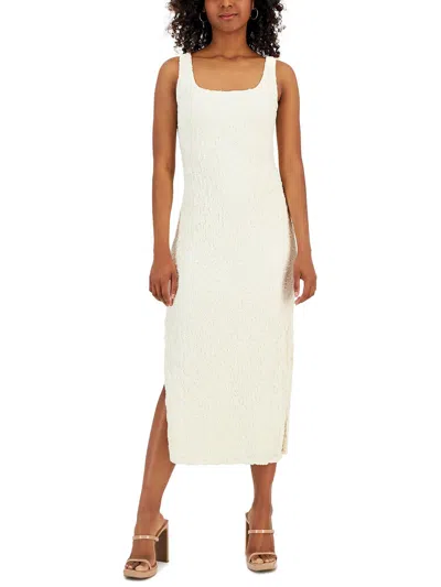 Rachel Rachel Roy Womens Textured Midi Dress In Beige