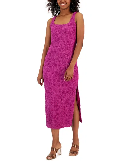 Rachel Rachel Roy Womens Textured Midi Dress In Pink