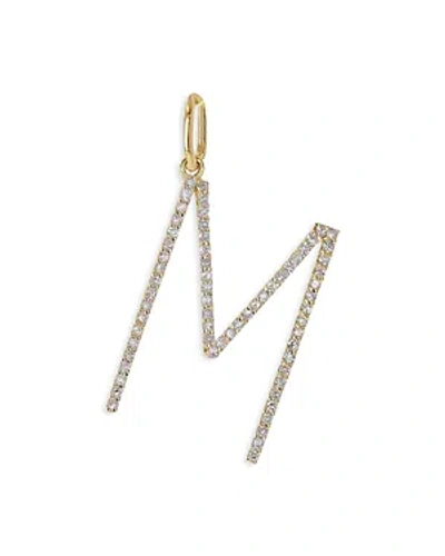 Rachel Reid 14k Yellow Gold Diamond Oversized Letter Charm Pendant In M