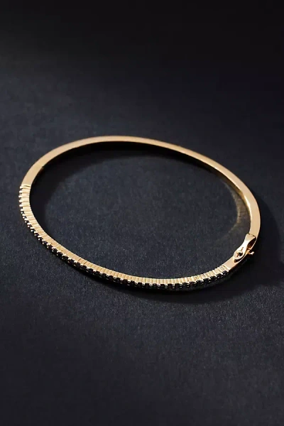 Rachel Reid Jewelry Blue Sapphire Bangle Bracelet In Gold