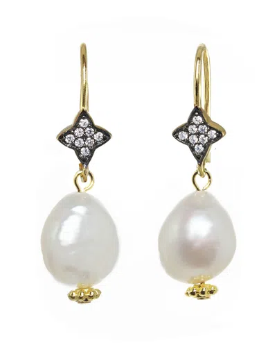Rachel Reinhardt 14k Over Silver 13mm Pearl Earrings