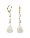 Rachel Reinhardt 14k Over Silver 4mm-10mm Pearl Linear Earrings