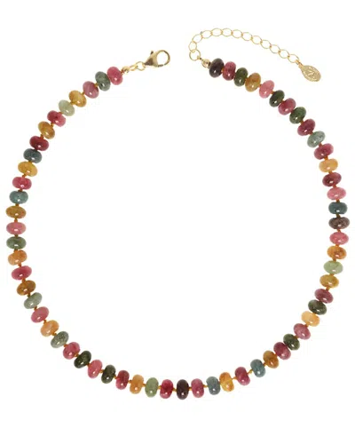 Rachel Reinhardt 14k Over Silver Agate Knotted Silk Necklace