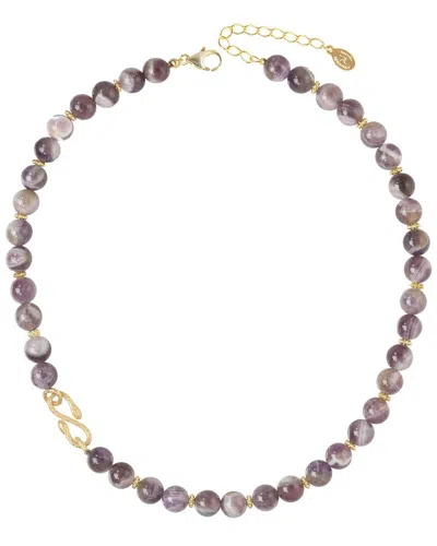 Rachel Reinhardt 14k Over Silver Amethyst Snake Necklace