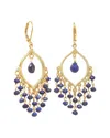Rachel Reinhardt 14k Over Silver Blue Lapis Chandelier Earrings