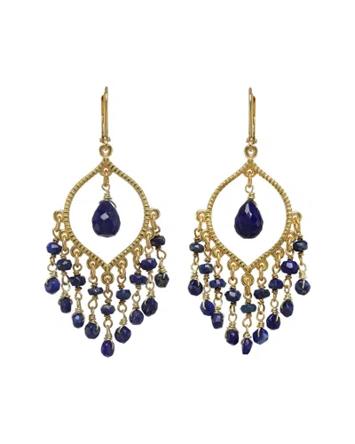 Rachel Reinhardt 14k Over Silver Blue Lapis Earrings