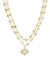 Rachel Reinhardt 14k Over Silver Chalcedony Pendant Necklace
