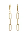 Rachel Reinhardt 14k Over Silver Cz Chain Earrings