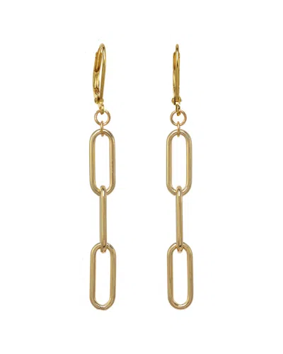Rachel Reinhardt 14k Over Silver Cz Chain Earrings