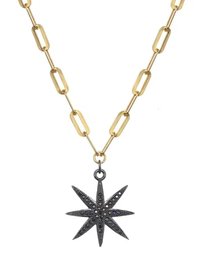 Rachel Reinhardt 14k Over Silver Cz Princess Collar Necklace