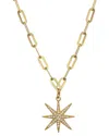 Rachel Reinhardt 14k Over Silver Cz Princess Collar Necklace