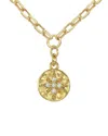 Rachel Reinhardt 14k Over Silver Cz Star Pendant Necklace