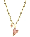 Rachel Reinhardt 14k Over Silver Cz Wrap Necklace