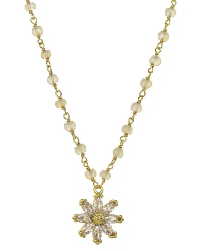 Rachel Reinhardt 14k Over Silver Flower Necklace
