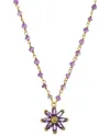 Rachel Reinhardt 14k Over Silver Flower Necklace