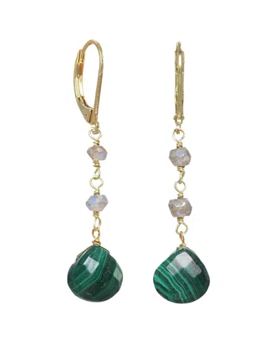 Rachel Reinhardt 14k Over Silver Gemstone Dangle Earrings
