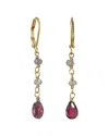 Rachel Reinhardt 14k Over Silver Gemstone Drop Earrings
