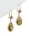 Rachel Reinhardt 14k Over Silver Gemstone Drop Earrings